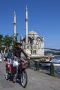 The Ortakoy Camii (mosque) which sits beside the Bosphorus at Ortakoy in Istabul, Turkey. Royalty Free Stock Photo