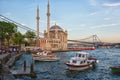Ortakoy Mosque in Besiktas, Istanbul, Turkey,