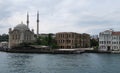 Ortakoy Mosque with Bosphorus Bridge - Connection between Europe and Asia in Istanbul, Turkey Royalty Free Stock Photo