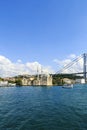 Ortakoy mosque and Bosphorus bridge, Istanbul, Turkey. Royalty Free Stock Photo