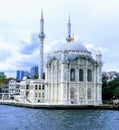 Ortakoy mosque and Bosphorus bridge, Istanbul, Turkey. Royalty Free Stock Photo