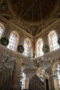 Ortakoy Mosque Inside. Bosphorus, painted Royalty Free Stock Photo