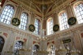 Ortakoy Mosque Inside. Bosphorus, painted Royalty Free Stock Photo