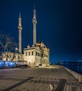 Ortakoy Mosque at Night Royalty Free Stock Photo