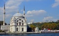 Ortakoy Mosque, officially the Buyuk Mecidiye Camii Royalty Free Stock Photo