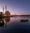 Ortakoy mosque is one of the primary places to be seen in Istanbul. Turkey Royalty Free Stock Photo