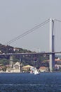 Ortakoy mosque under the bosporus bridge