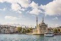 OrtakÃÂ¶y Mosque from the Bosphorus (Istanbul, Turkey)