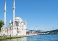 The OrtakÃÂ¶y Mosque. Royalty Free Stock Photo