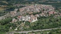 Orte, Italy Hilltop Town Aerial Flyby During the Day