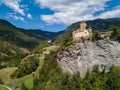 Ortenstein Castle build in 1250, Graubuenden, Switzerland Royalty Free Stock Photo