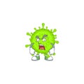 Orthocoronavirinae mascot design concept showing angry face Royalty Free Stock Photo