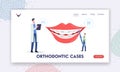 Orthodontics Cases Landing Page Template. Brackets Installation for Teeth Alignment, Dentistry, Install Dental Braces