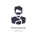 orthodontist icon. isolated orthodontist icon vector illustration from professions collection. editable sing symbol can be use for