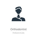 Orthodontist icon vector. Trendy flat orthodontist icon from professions collection isolated on white background. Vector