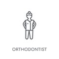 Orthodontist linear icon. Modern outline Orthodontist logo conce