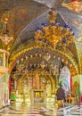 The Orthodox Calvary Chapel in the Church of the Holy Sepulchre Royalty Free Stock Photo