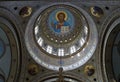 Orthodox cathedral in Riga, interior decoration, Inner dome.