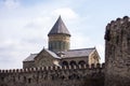 Orthodox Cathedral with walls around in Mtskheta, Georgia