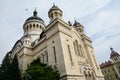 Orthodox Cathedral and water fountain in Cluj-Napoca Royalty Free Stock Photo