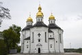 Orthodox Catherine\'s church with golden domes in Chernihiv, Ukraine Royalty Free Stock Photo