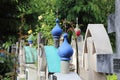 Orthodox cemetery in France Royalty Free Stock Photo