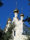 Orthodox christian church with golden dome Royalty Free Stock Photo