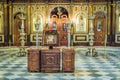 Orthodox or Christian Church inside with beautiful candles and interior Royalty Free Stock Photo