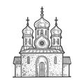 Orthodox Christian Church sketch vector