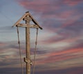 Orthodox christian cross on against the sky Royalty Free Stock Photo