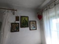 Orthodox Christian icons on the wall