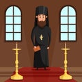 Orthodox christian priest or bishop with beard Royalty Free Stock Photo