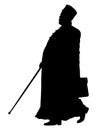 Orthodox Christian priest silhouette.