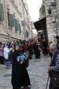 Orthodox Christians mark Good Friday in Jerusalem, a procession along the Via Dolorosa