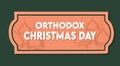 orthodox christmas day with green background Royalty Free Stock Photo