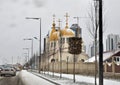 Orthodox Church of the Archangel Michael, built by Chechen builders in the city of Grozny. Russia, the North Caucasus.