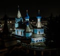 Orthodox church at night Royalty Free Stock Photo