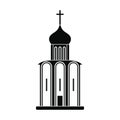 Orthodox church black simple icon Royalty Free Stock Photo