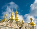 Orthodox church and blue sky with clouds Royalty Free Stock Photo