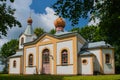 A historic Orthodox church in a small village