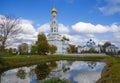 Orthodox church complex in Zavidovo, September day. Tver region, Russia Royalty Free Stock Photo