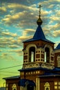 Orthodox Church of the Holy virgin in the town of Medyn, Kaluga region (Russia). Royalty Free Stock Photo