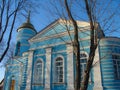 Orthodox Church in honor of the icon of the Kazan icon of the Mother of God in the town of Medyn, Kaluga region in Russia. Royalty Free Stock Photo