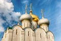 Orthodox church inside Novodevichy convent, iconic landmark in M Royalty Free Stock Photo