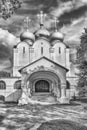 Orthodox church inside Novodevichy convent, iconic landmark in M Royalty Free Stock Photo