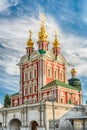 Orthodox church inside Novodevichy convent, iconic landmark in M Royalty Free Stock Photo