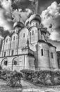 Orthodox church inside Novodevichy convent, iconic landmark in M Royalty Free Stock Photo