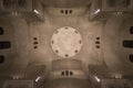 Orthodox church interior dome view perfect geometry minimalism Royalty Free Stock Photo