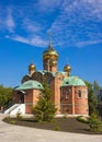 Orthodox Church. Landmark of the city of Barnaul. Royalty Free Stock Photo