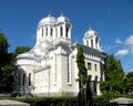 Orthodox church. Landscape in town Brasov (Kronstadt), in Transilvania. Royalty Free Stock Photo